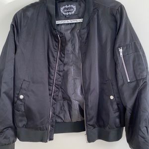 Black bomber jacket